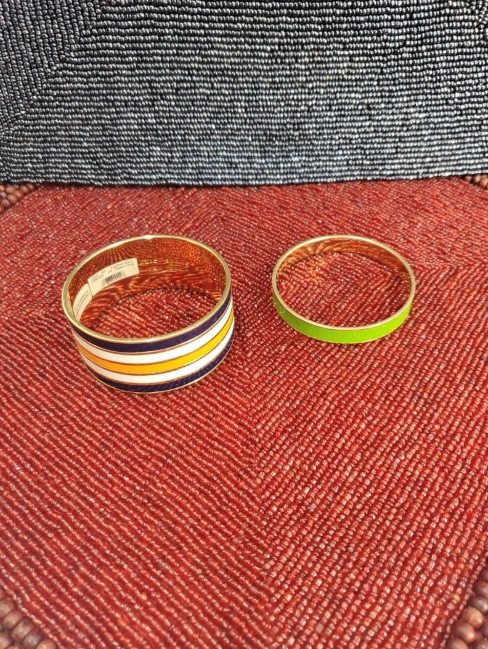 Two vibrant enamel and gold-plated bangle bracelets from Kate Spade New York. - Picture 17 of 17